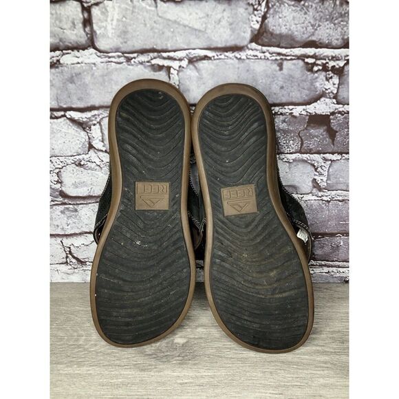 Reef Gray Synthetic Flip-Flops ￼Casual Beach Sandals Men Sz 11M US/44EU - Picture 7 of 16
